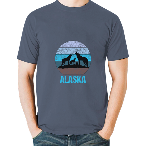 alaska wolves howling distressed icy blue